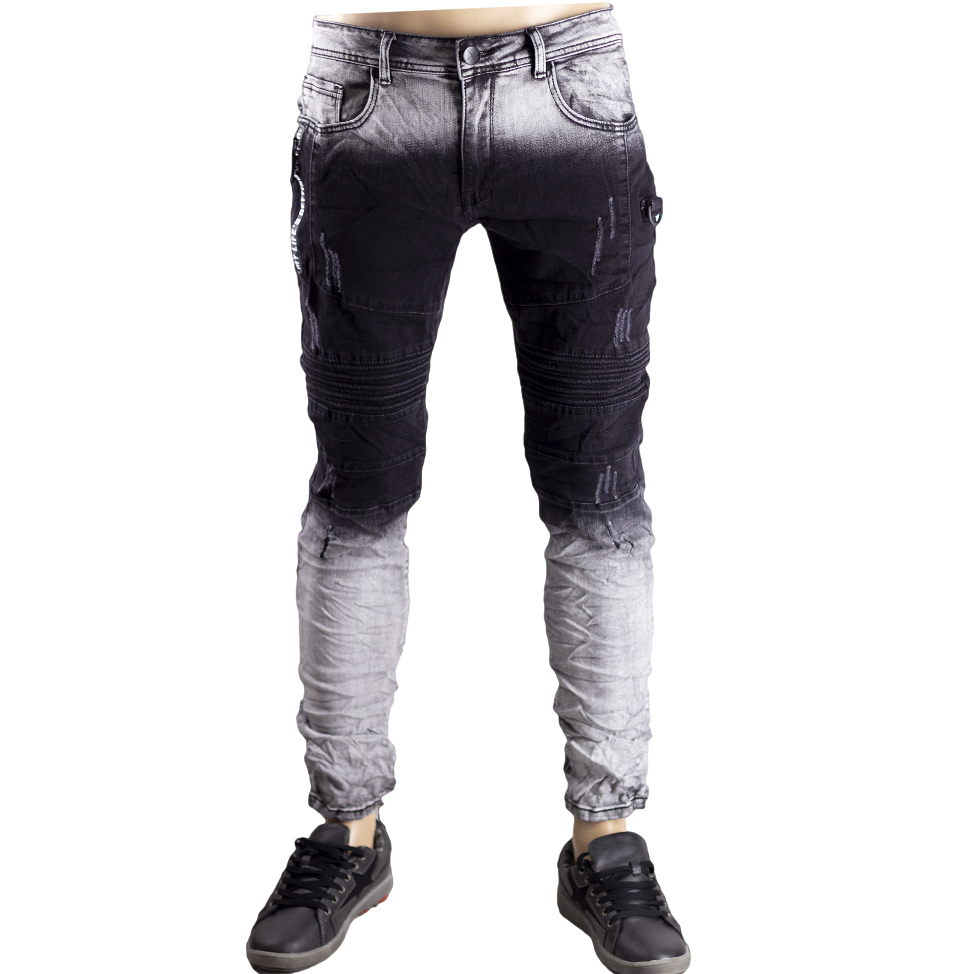 Rcool Jeans Skinny da Uomo Casuale Denim Pantaloni Slim Fit Elasticizzati 4 Colore S-3XL, Jeans Uomo Strappato