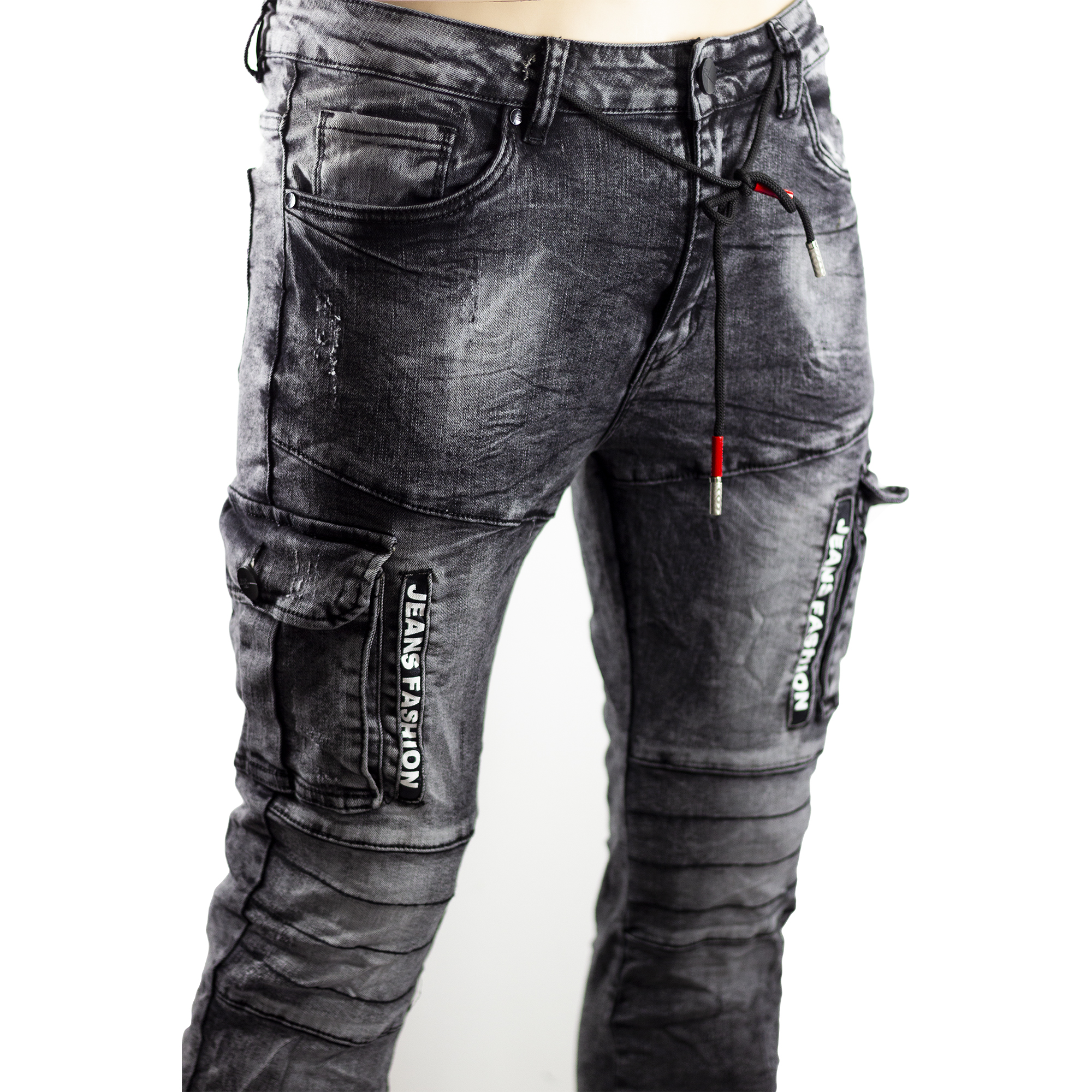 Jeans cargo neri comodi affusolati multitascheASOS in Denim da Uomo colore Nero Uomo Abbigliamento da Jeans da Jeans attillati 