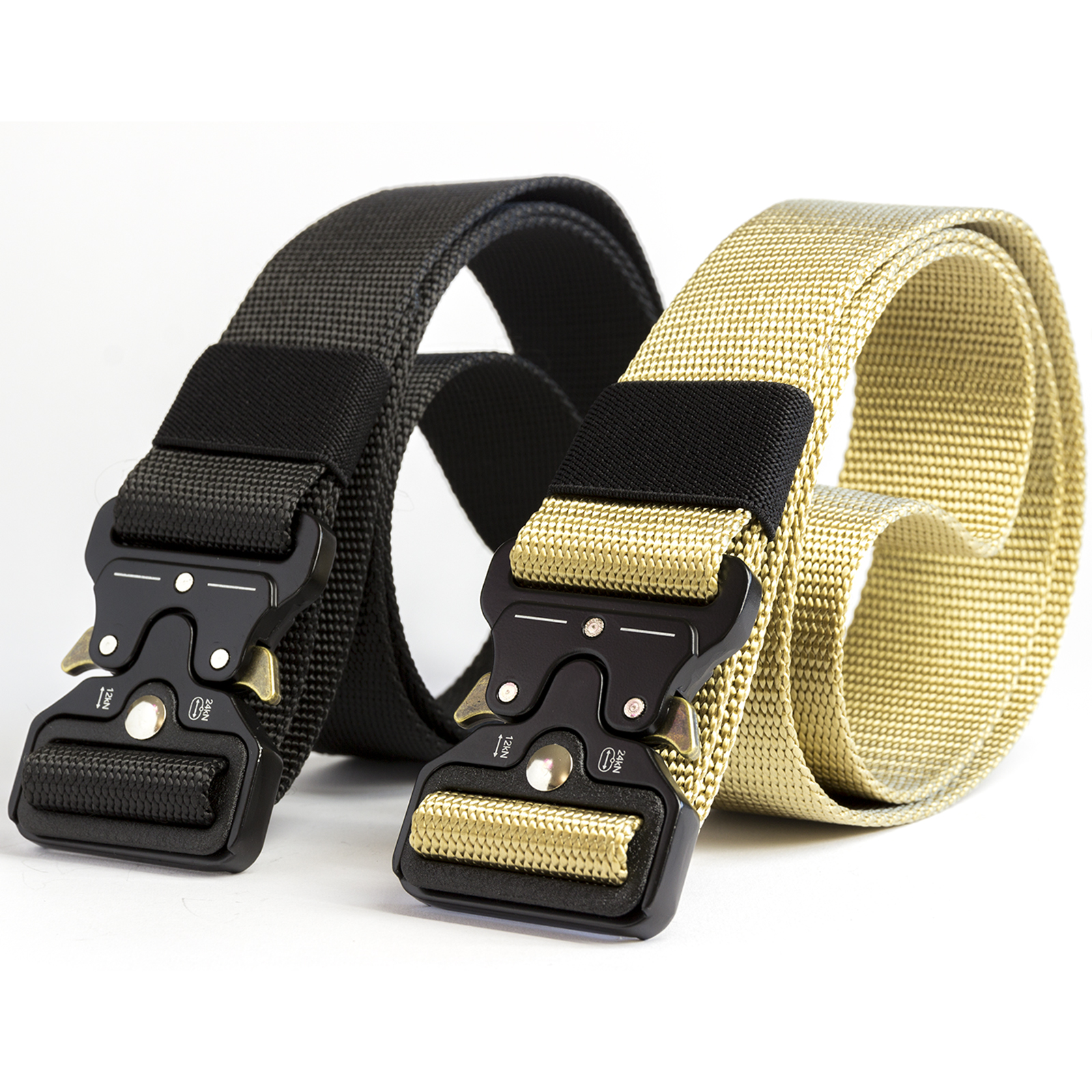 Cintura Cintura da Uomo in Tela Sgancio Rapido Fibbia in Metallo Militare in Nylon Cintura di Allenamento Cintura Tattica Militare per Uomo Cinturino Maschile Robusto 